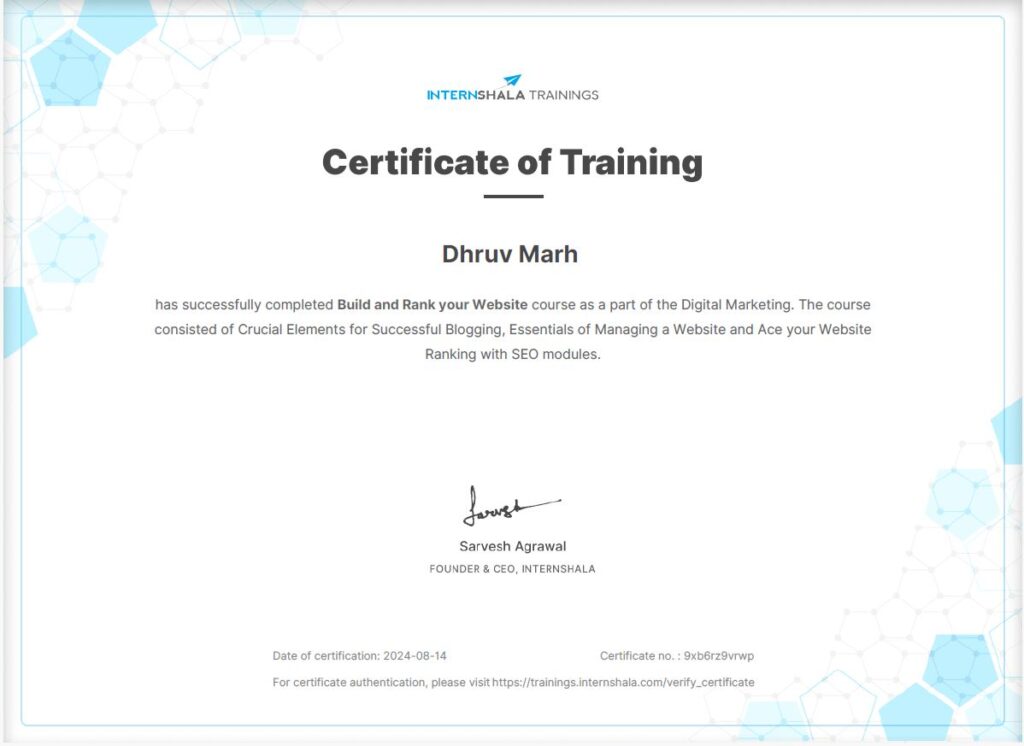 Digital Marketing Certification