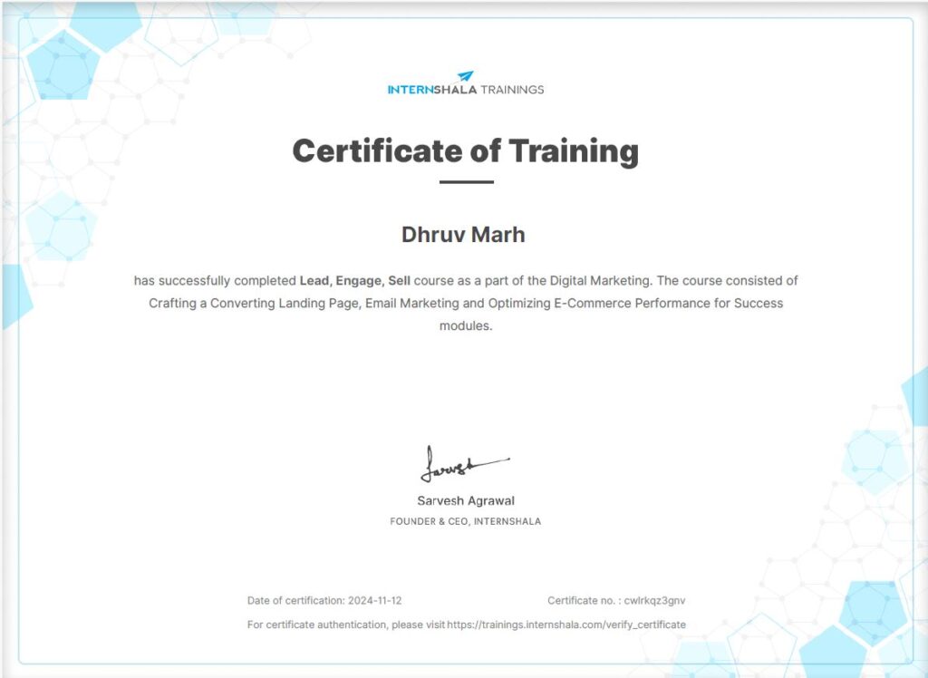 Digital Marketing Certification