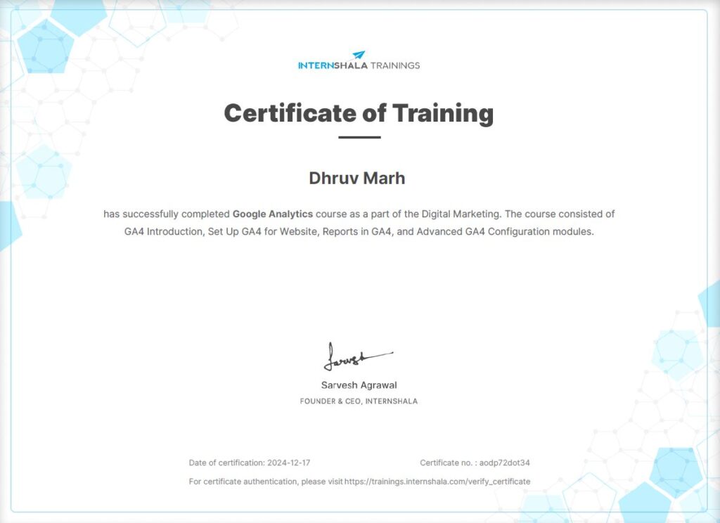 Digital Marketing Certification