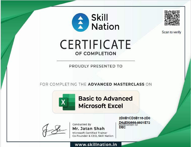 Excel Certification